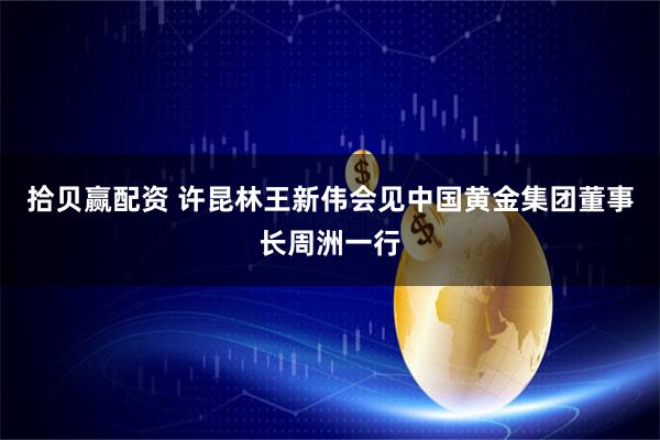 拾贝赢配资 许昆林王新伟会见中国黄金集团董事长周洲一行